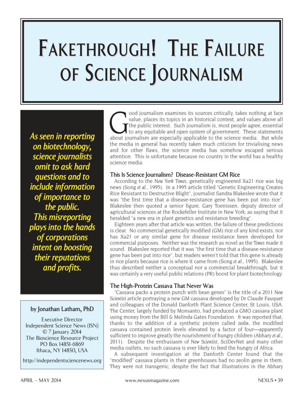 Nexus Magazine Preview Pages