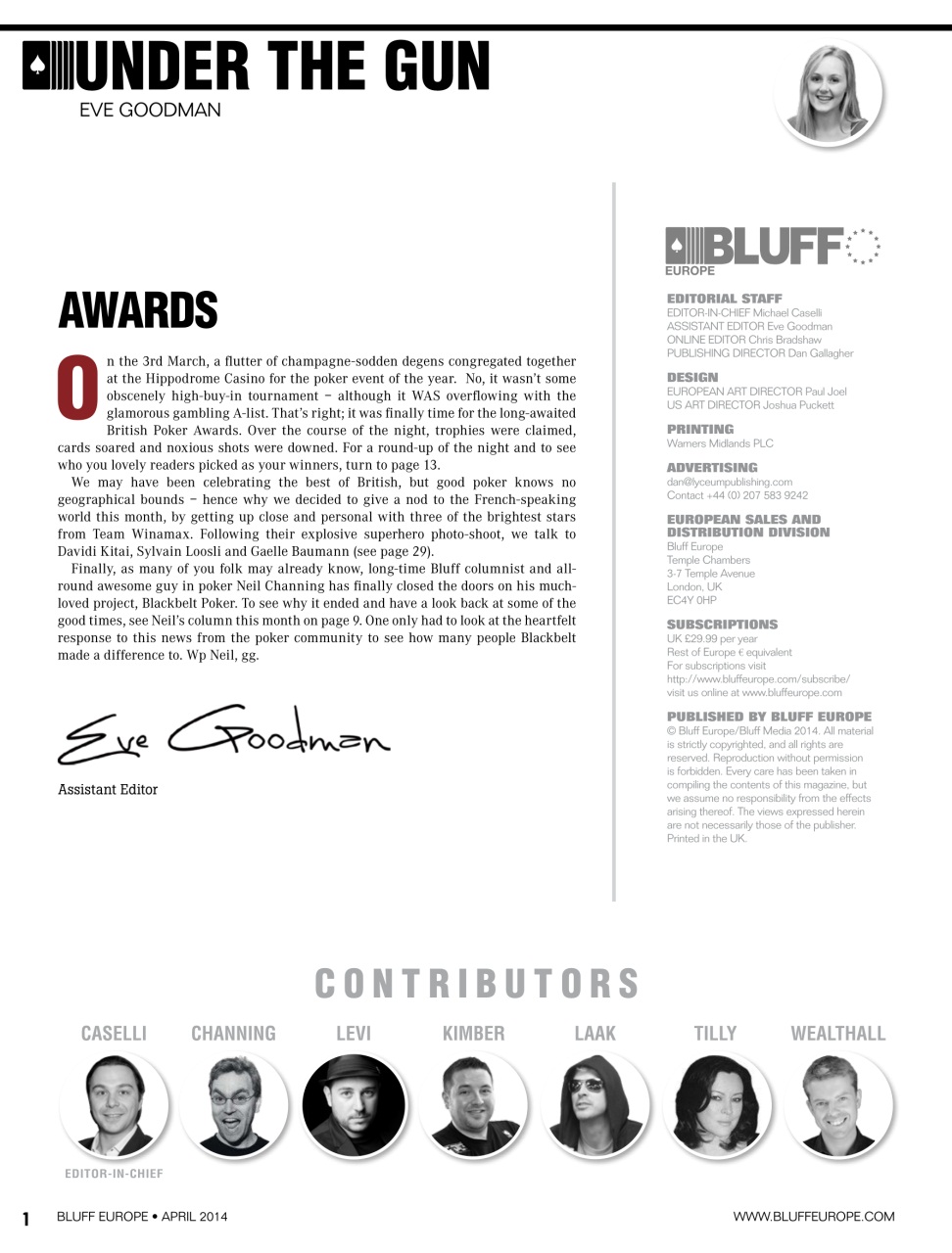 Bluff Europe Preview Pages