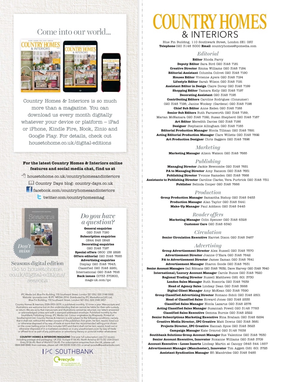 Country Homes & Interiors Preview Pages