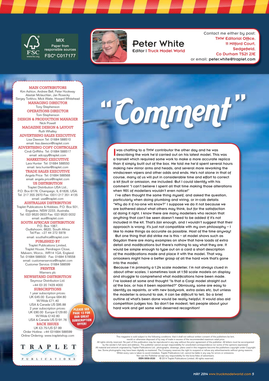 Model Car Truck Motorcycles World Preview Pages