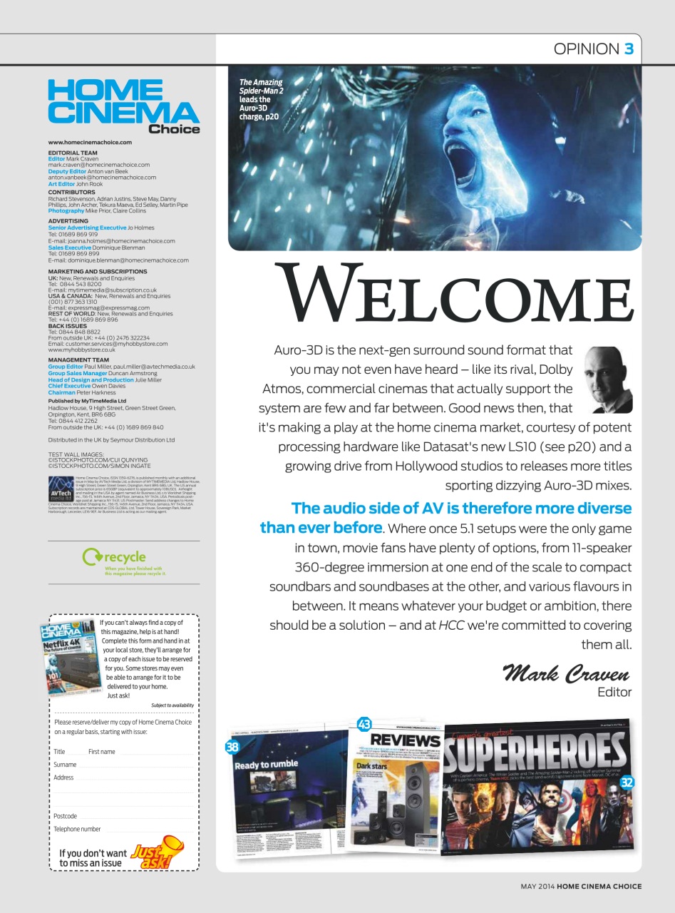Home Cinema Choice Preview Pages