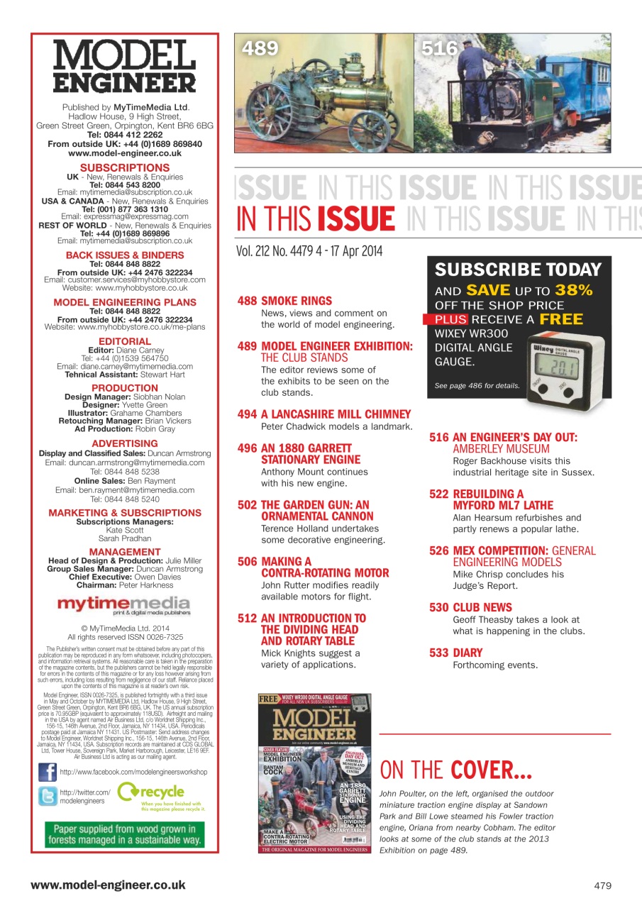 Model Engineer Preview Pages