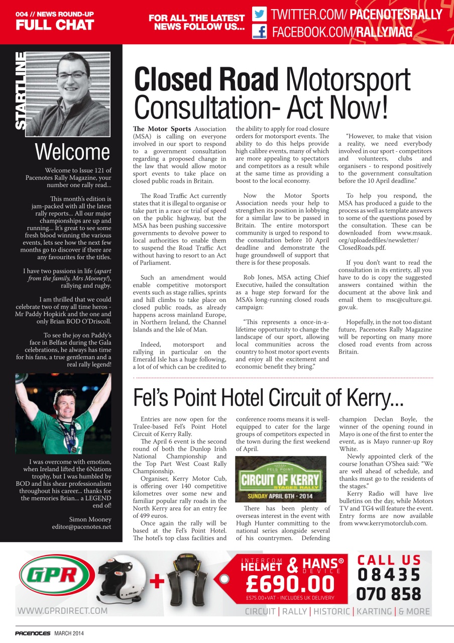 Pacenotes Rally magazine Preview Pages