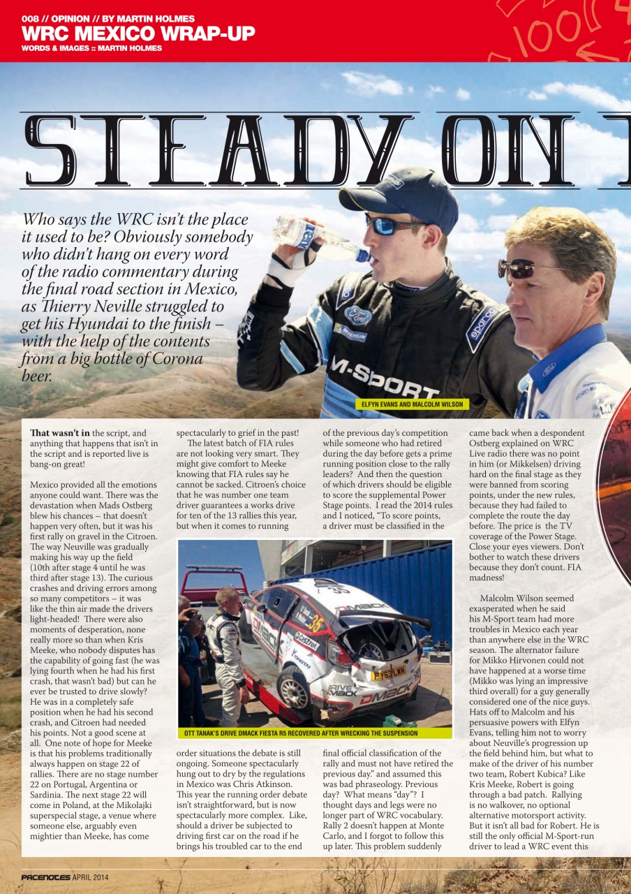 Pacenotes Rally magazine Preview Pages