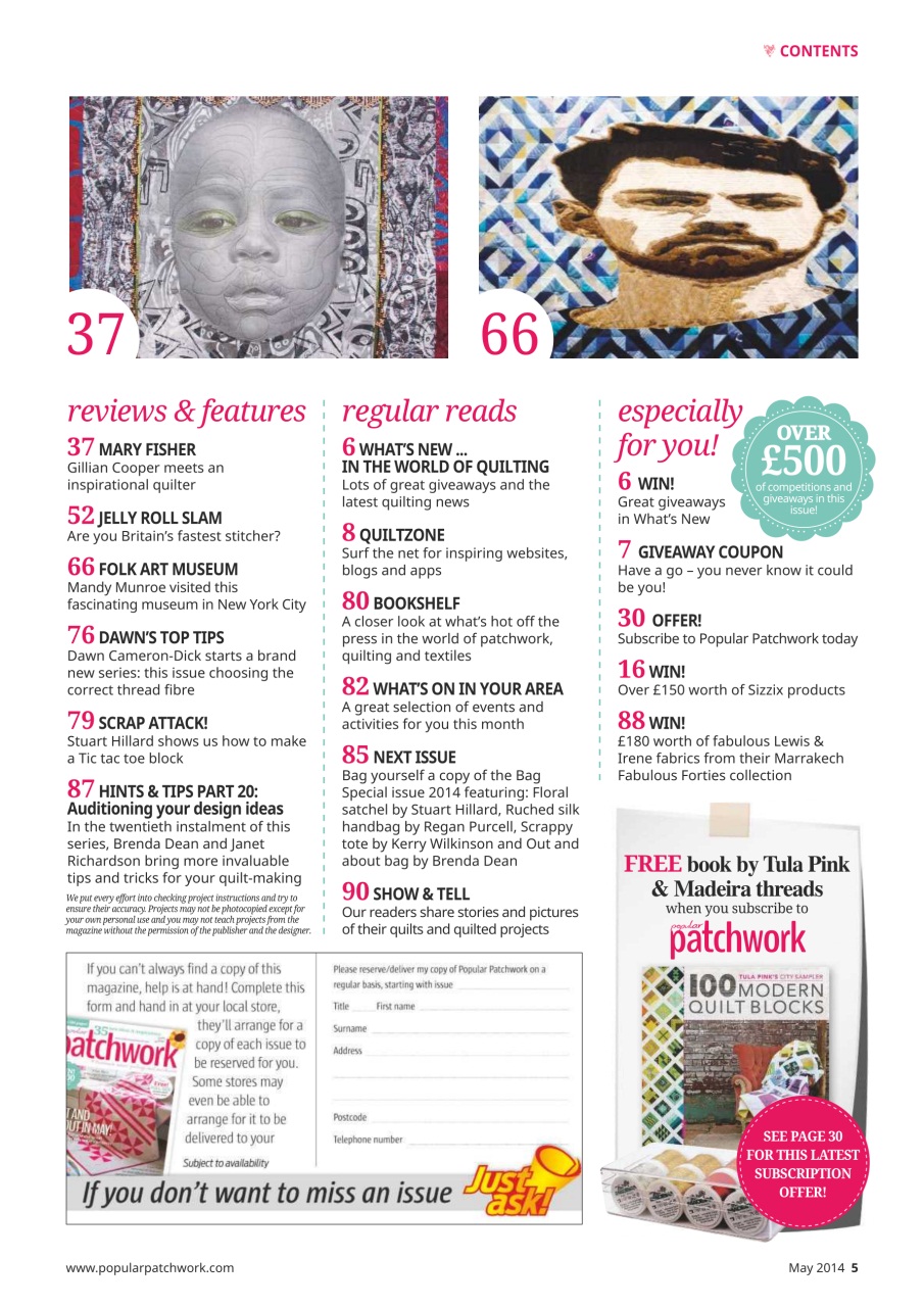 Popular Patchwork Magazine Preview Pages