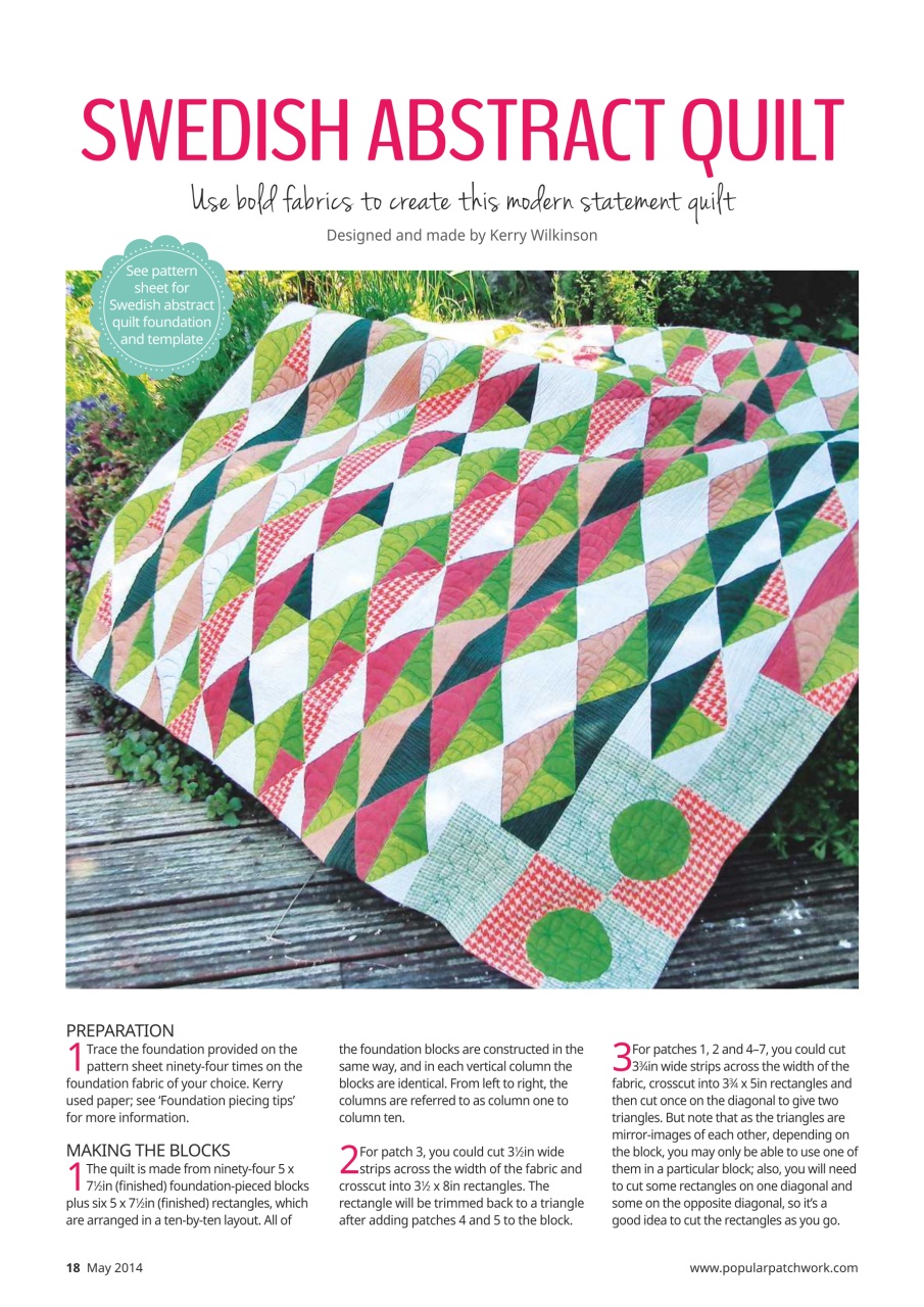Popular Patchwork Magazine Preview Pages