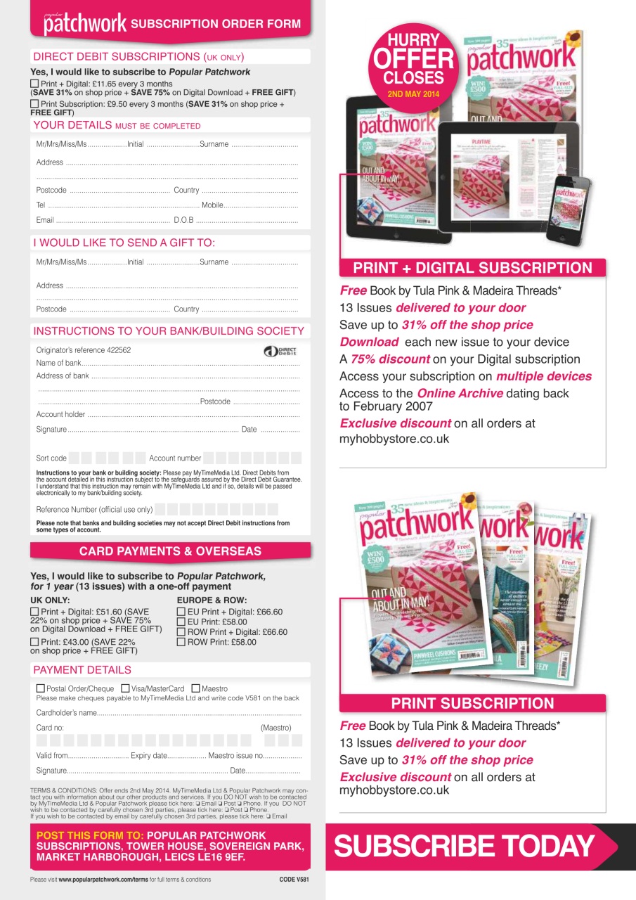Popular Patchwork Magazine Preview Pages