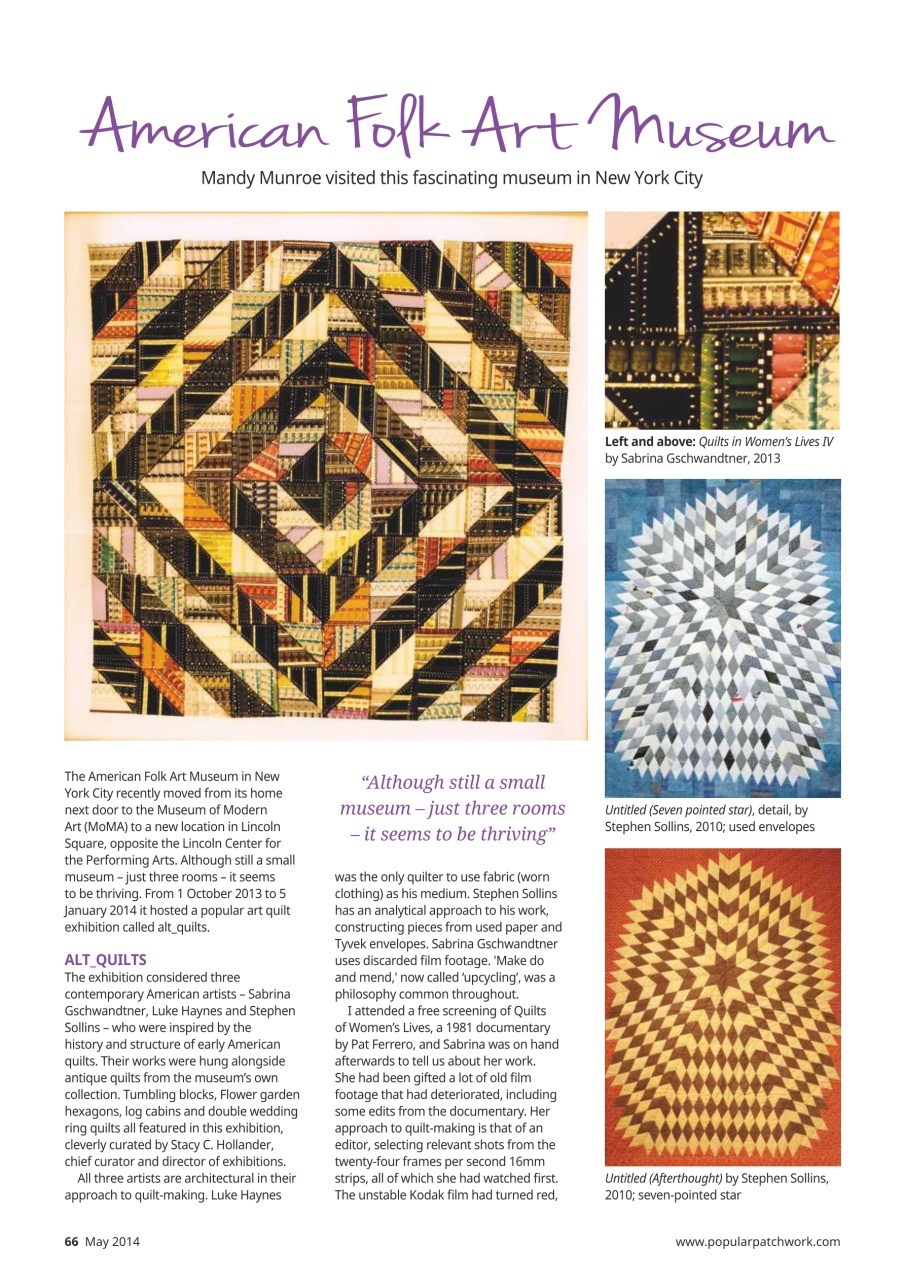 Popular Patchwork Magazine Preview Pages