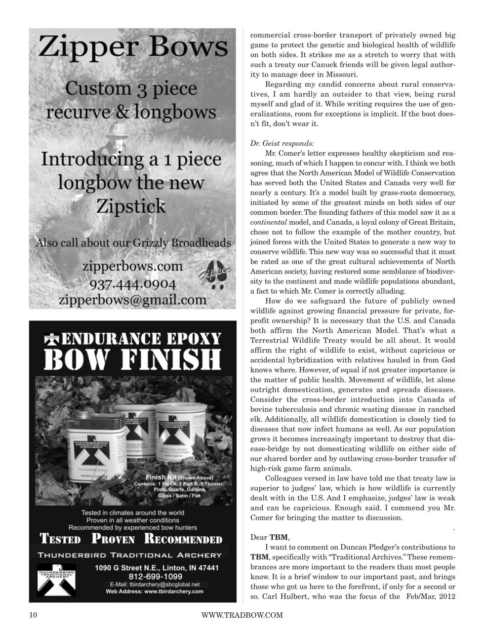 Traditional Bowhunter Magazine Preview Pages