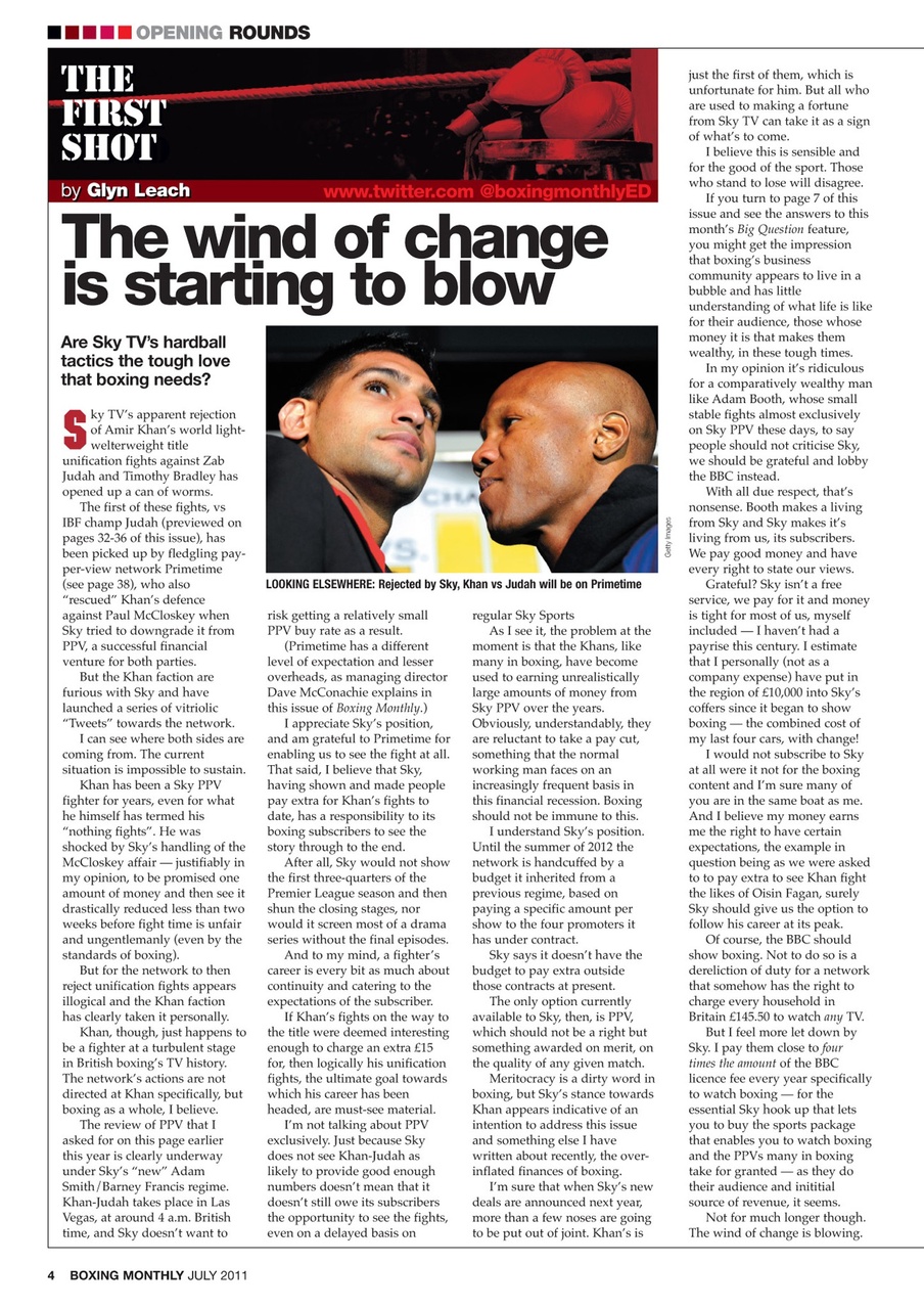 Boxing Monthly Preview Pages