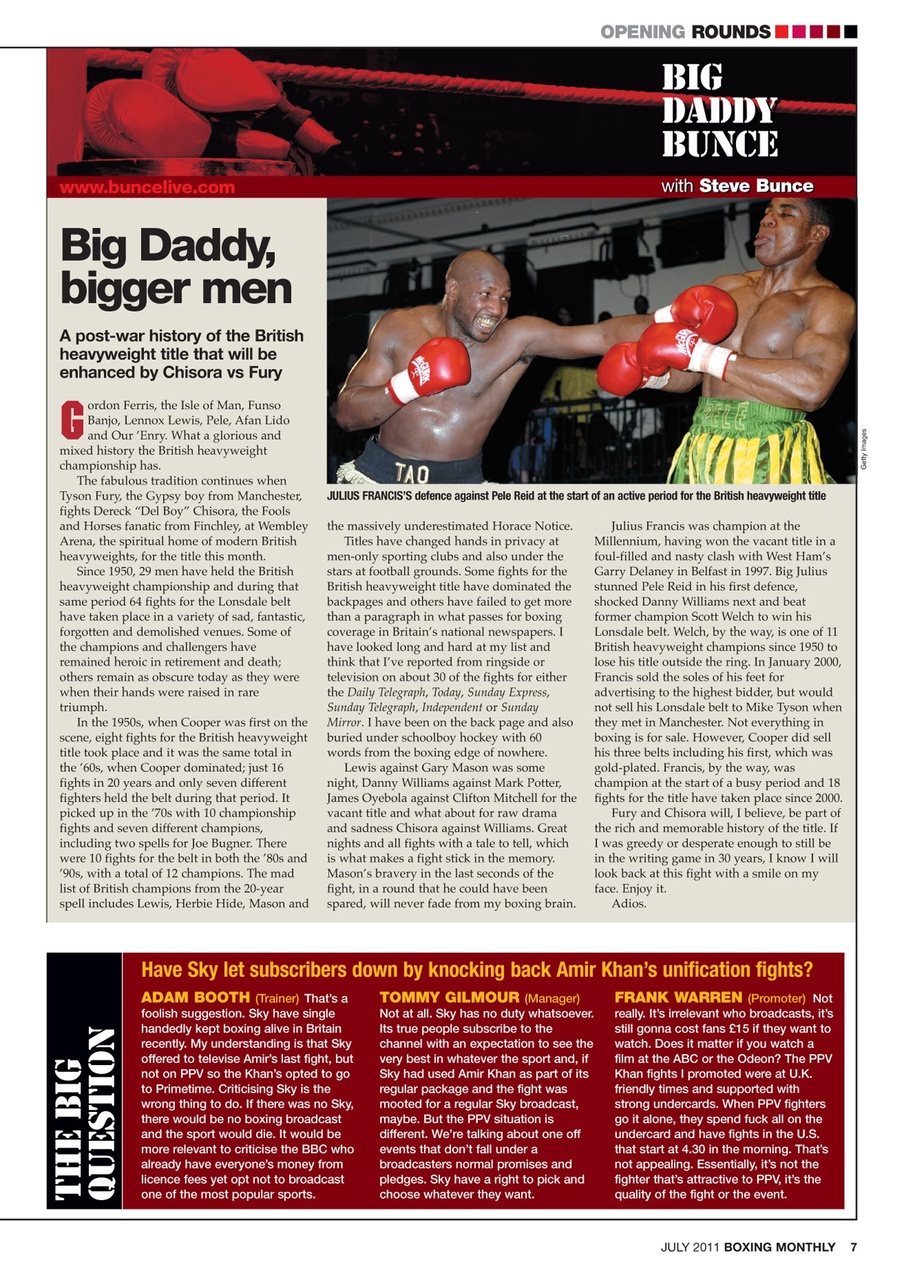 Boxing Monthly Preview Pages