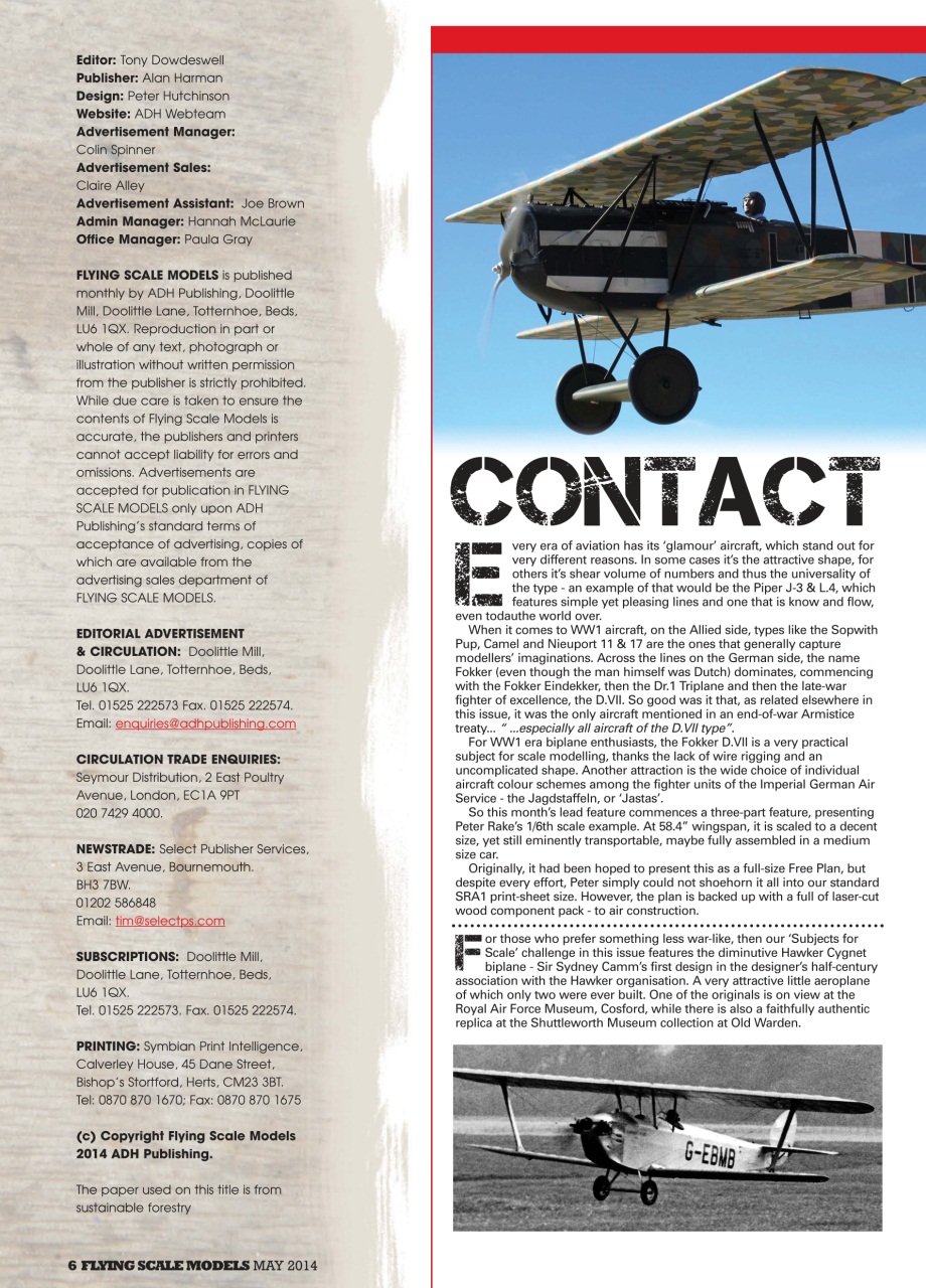 Flying Scale Models Preview Pages