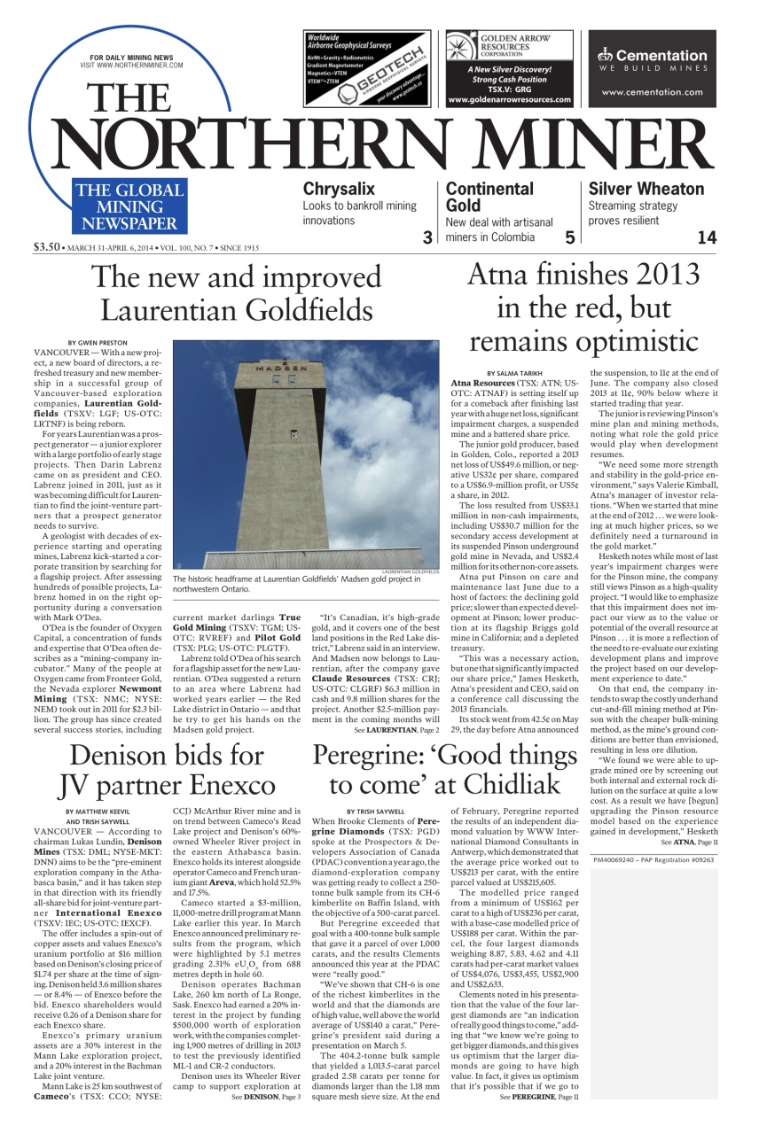 The Northern Miner Preview Pages