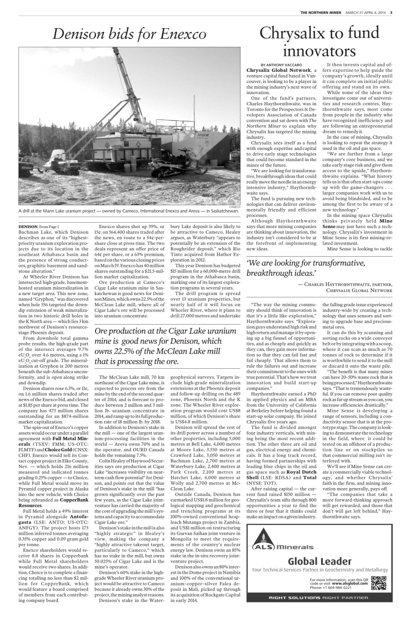 The Northern Miner Preview Pages