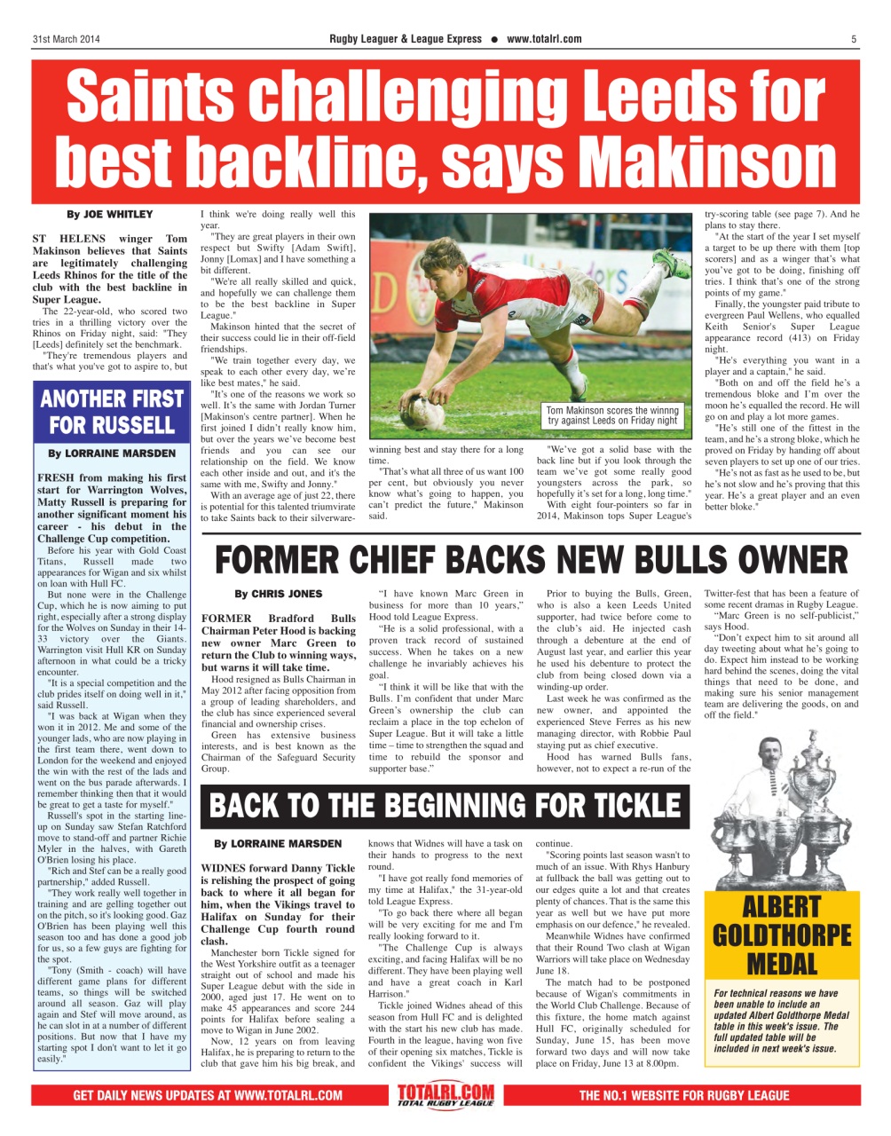 League Express Preview Pages