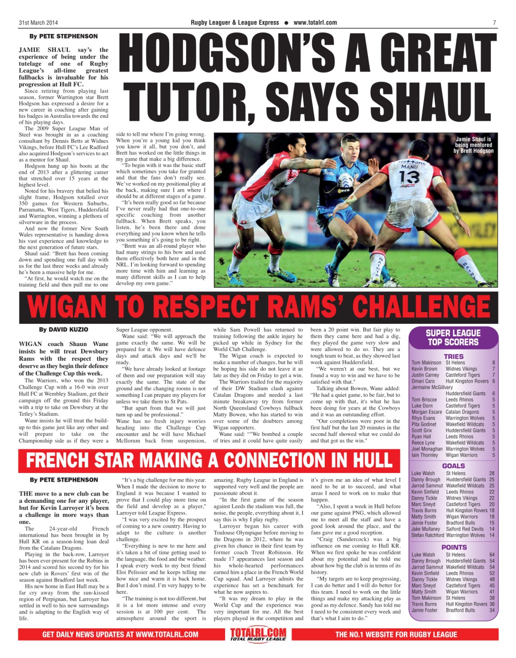 League Express Preview Pages