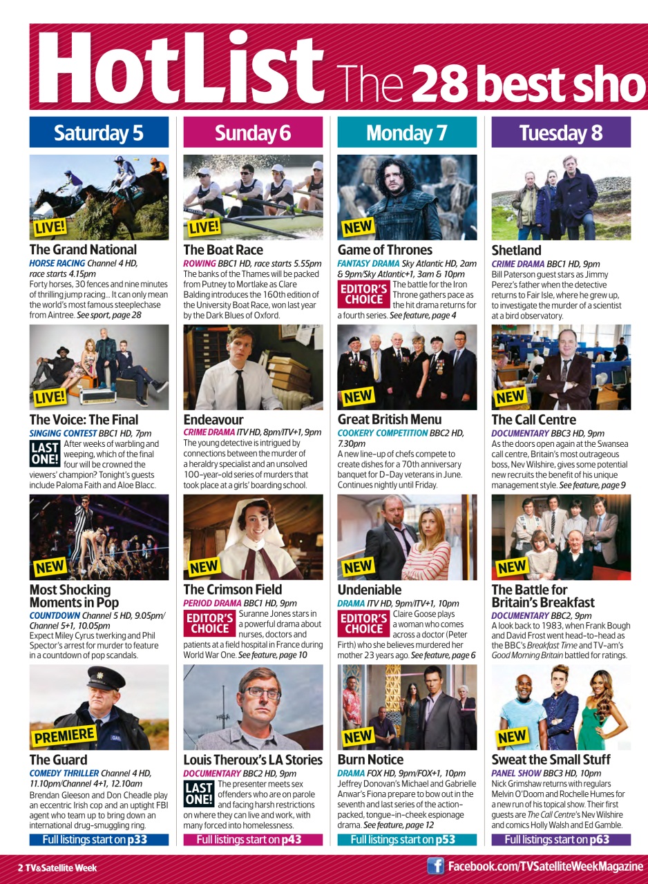 TV & Satellite Week Preview Pages