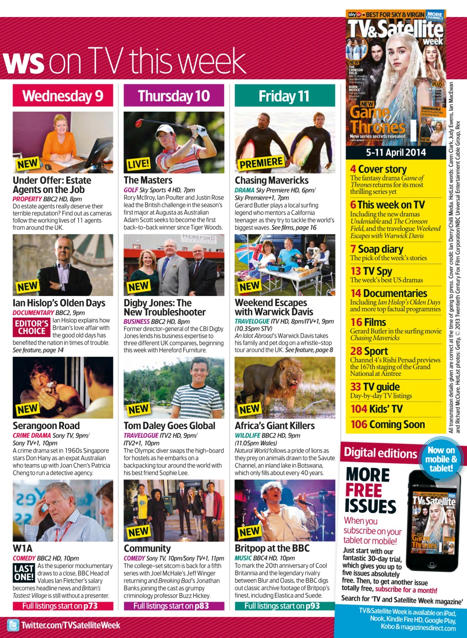 TV & Satellite Week Preview Pages