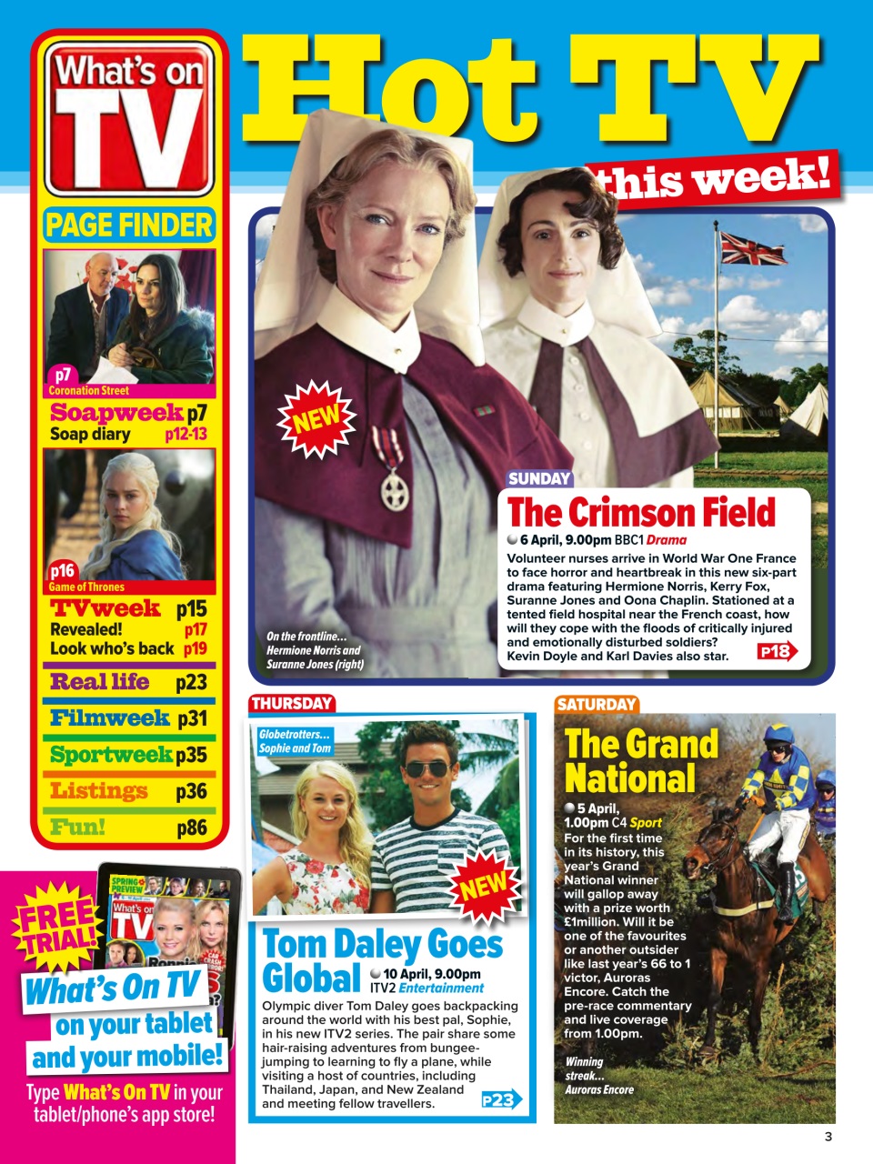 What's on TV Preview Pages