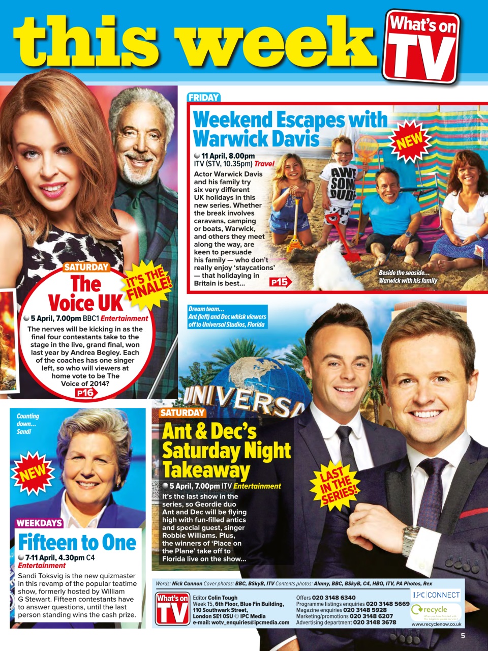 What's on TV Preview Pages