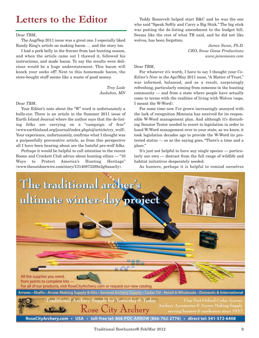 Traditional Bowhunter Magazine Preview Pages