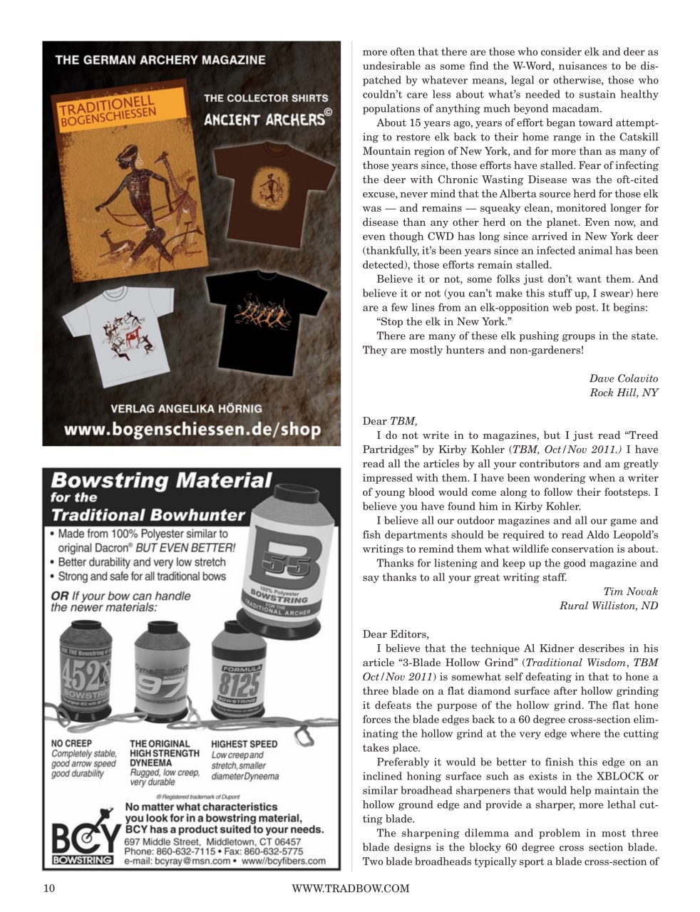 Traditional Bowhunter Magazine Preview Pages