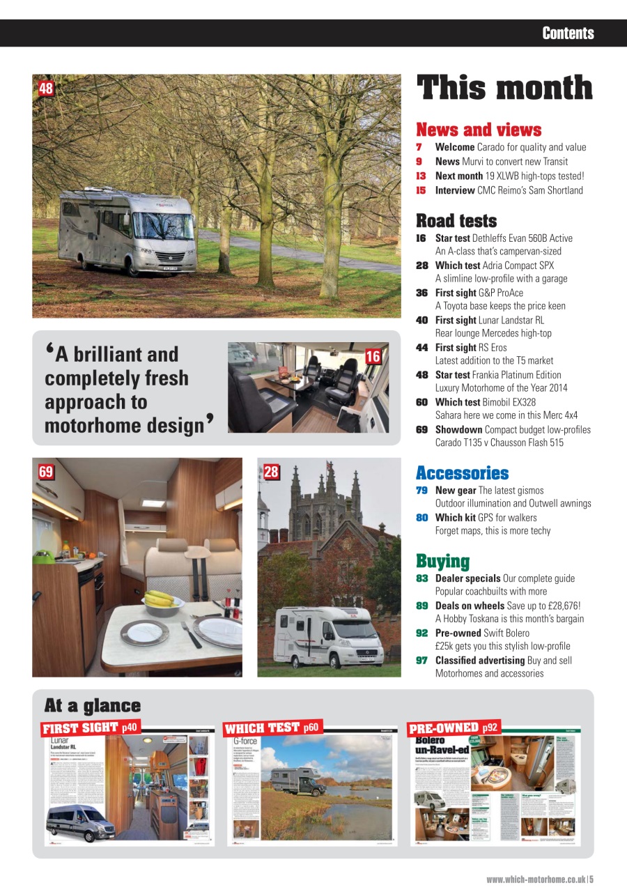 What Motorhome magazine Preview Pages