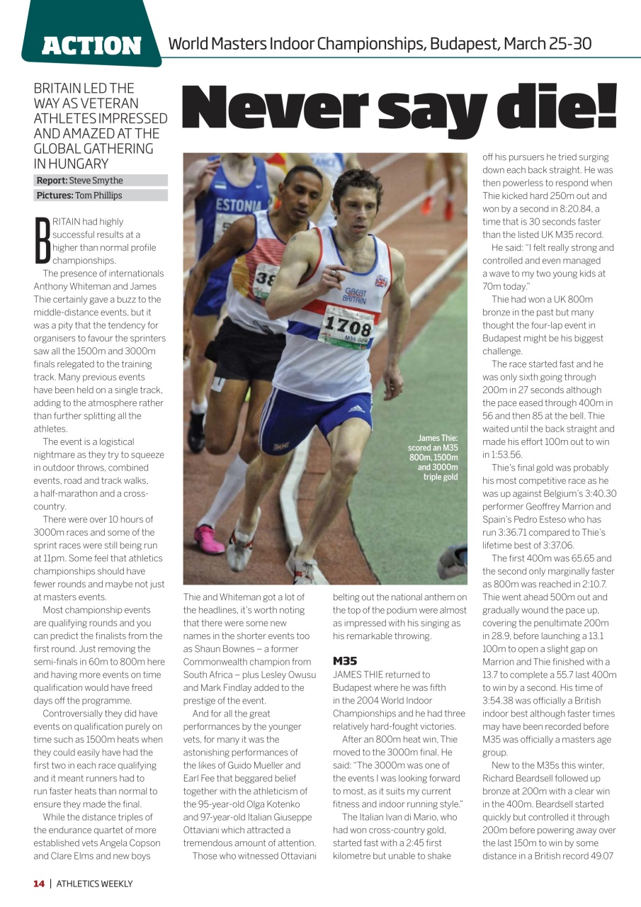 AW – Athletics Weekly Magazine Preview Pages