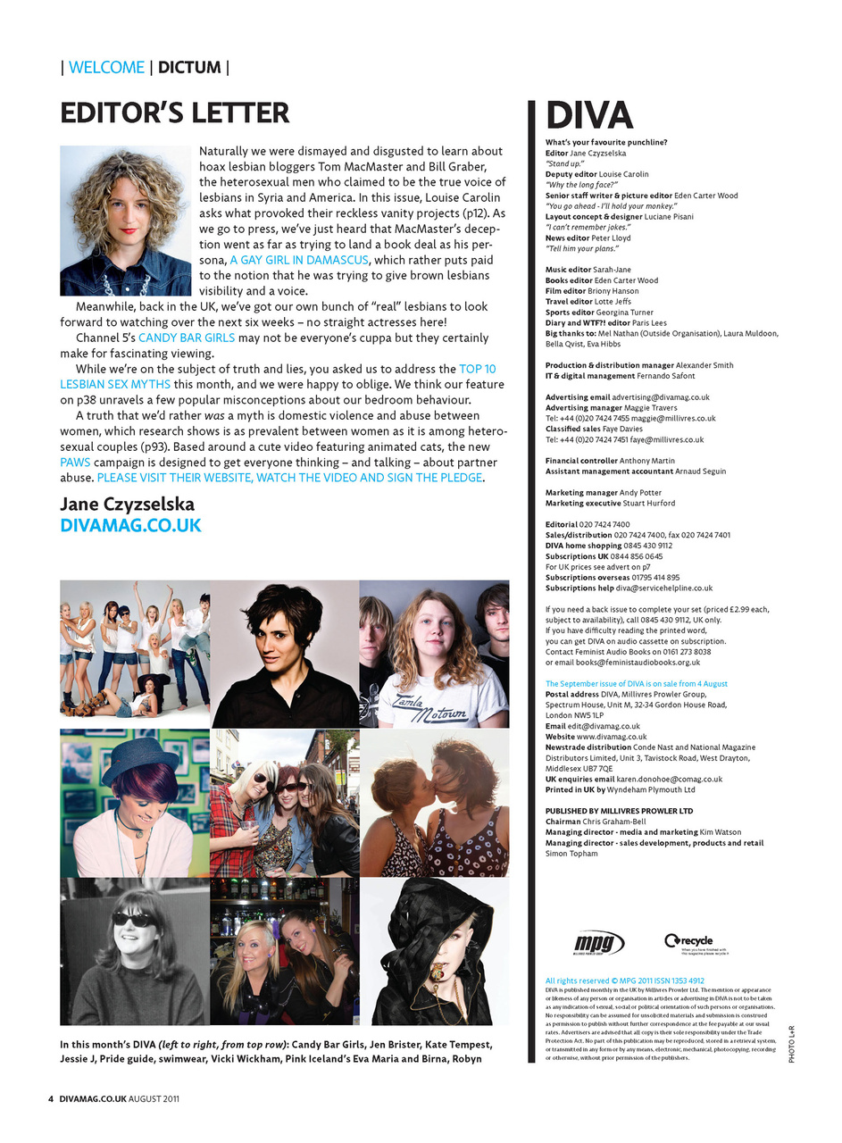 DIVA Magazine Preview Pages