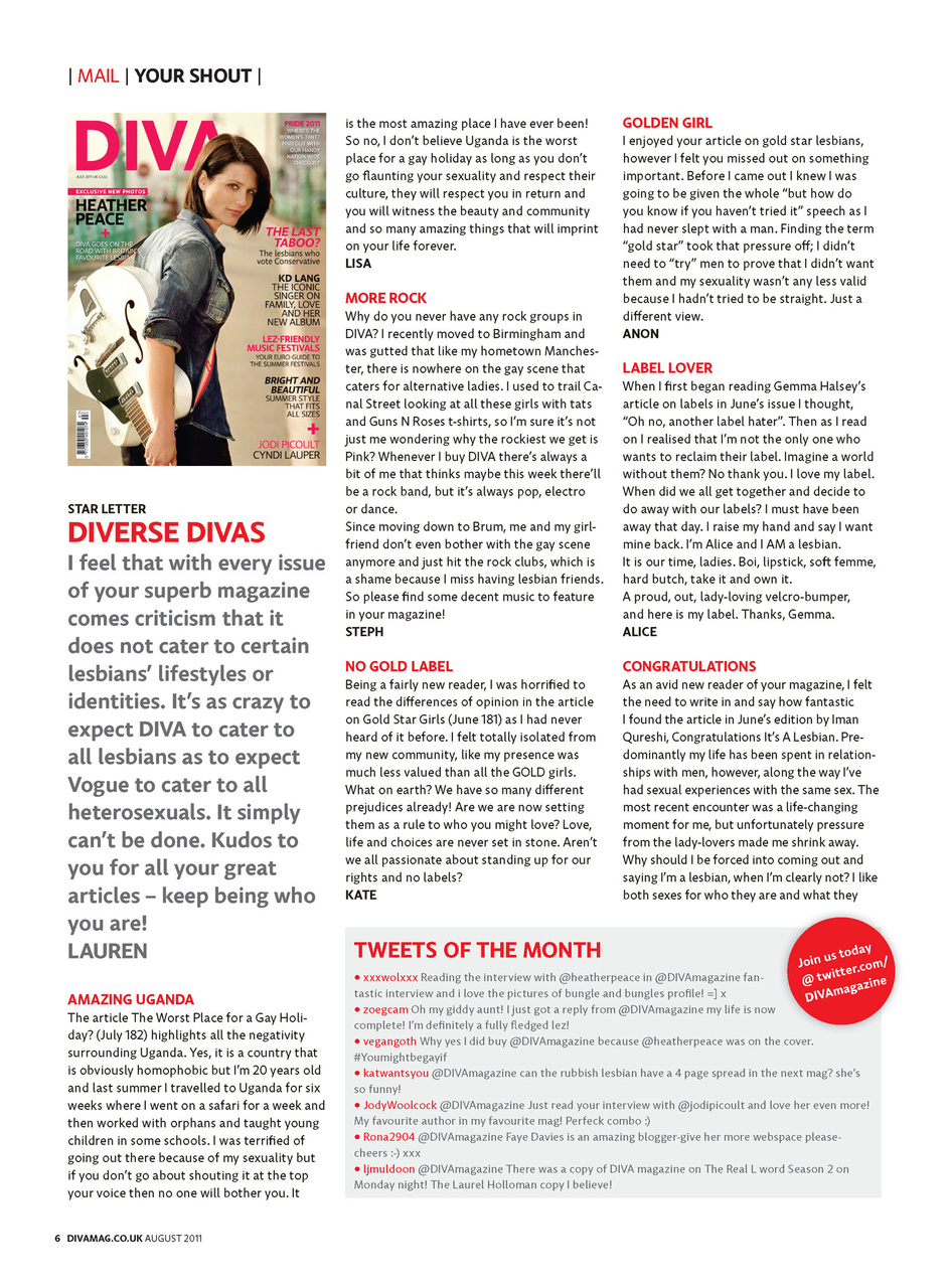 DIVA Magazine Preview Pages