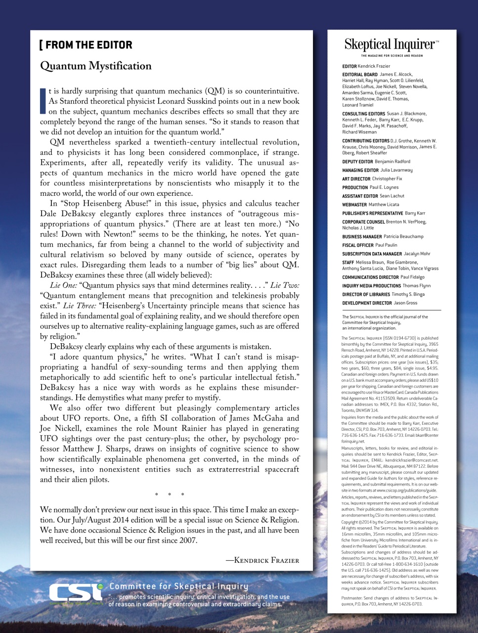 Skeptical Inquirer Preview Pages