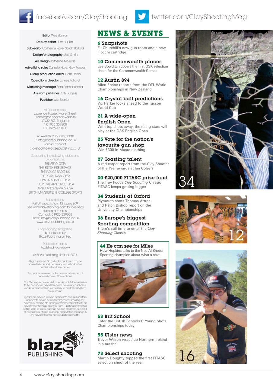 Clay Shooting Preview Pages