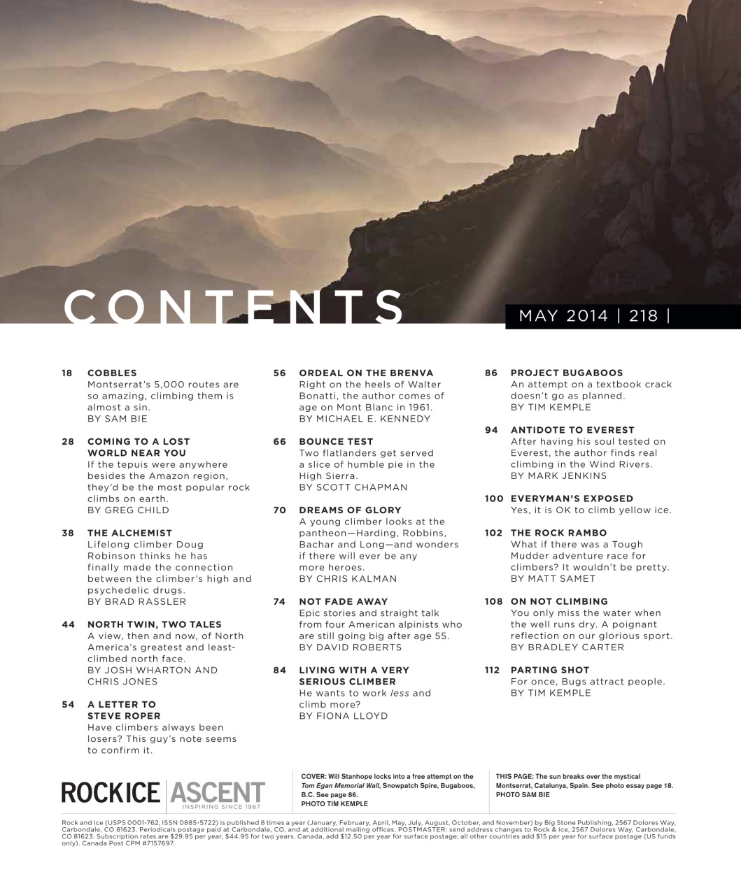 Rock and Ice Preview Pages