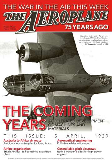 Aeroplane Weekly - The War in the Air 75 years ago issue 