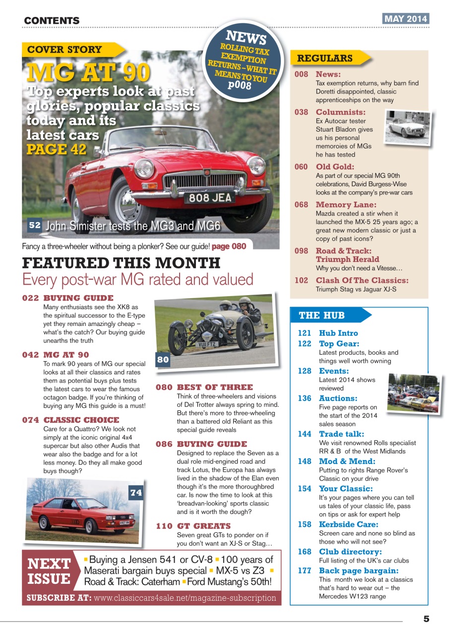 Classic Motoring Preview Pages