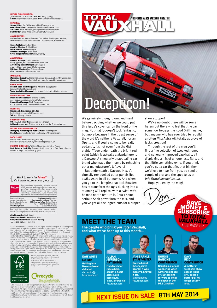 Performance Vauxhall Preview Pages