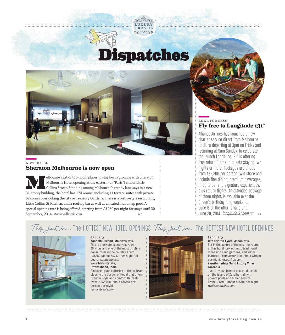 Luxury Travel Preview Pages