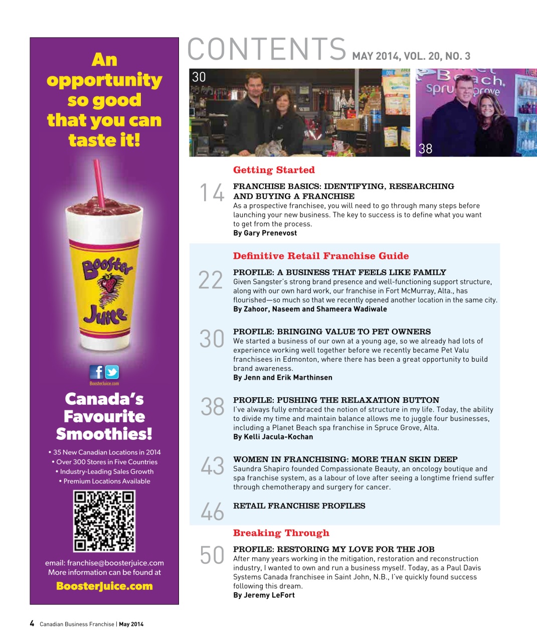 Canadian Business Franchise Preview Pages