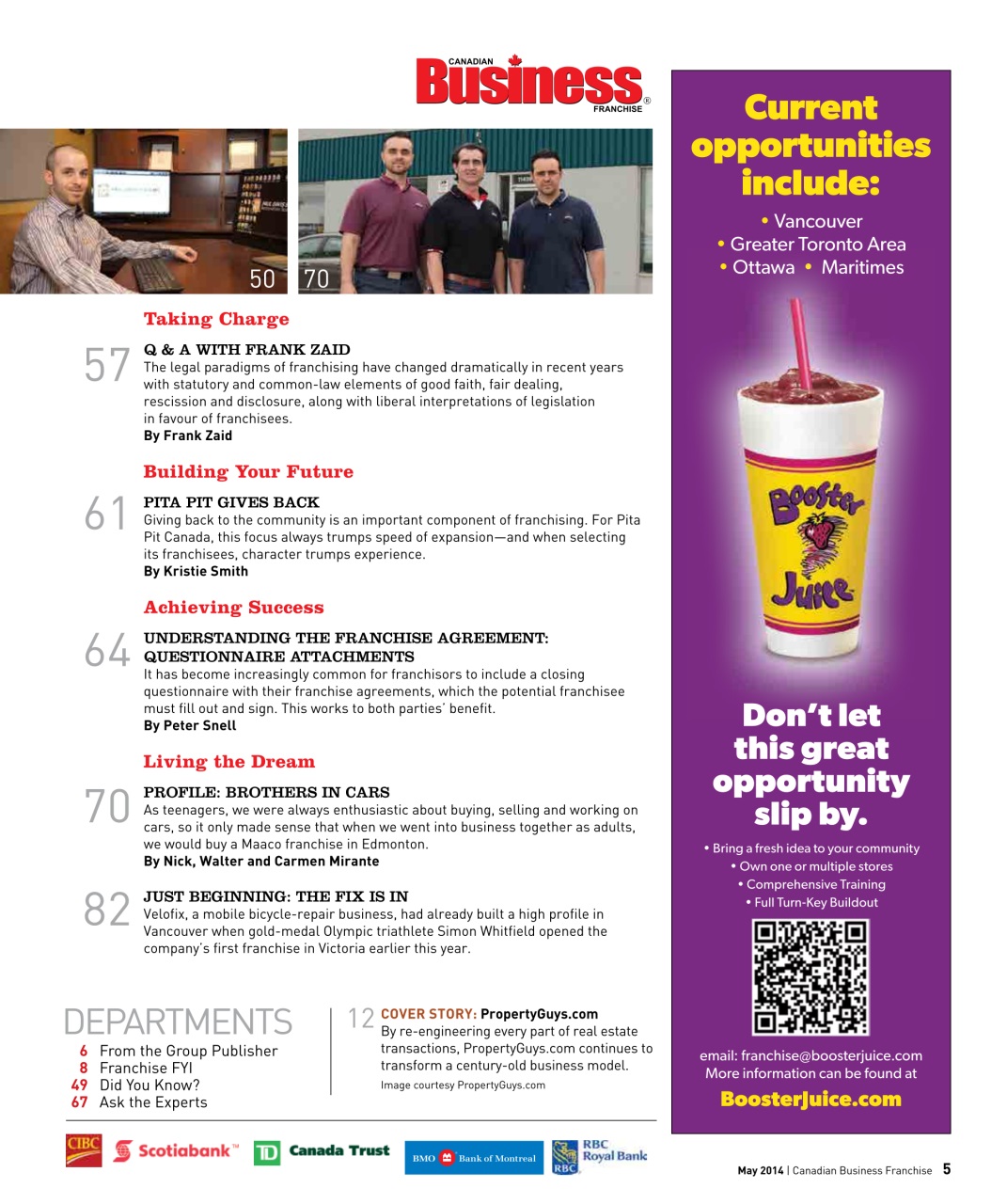 Canadian Business Franchise Preview Pages