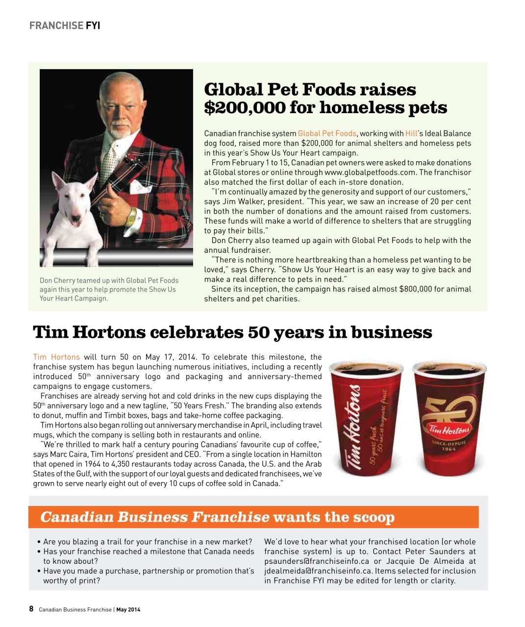 Canadian Business Franchise Preview Pages