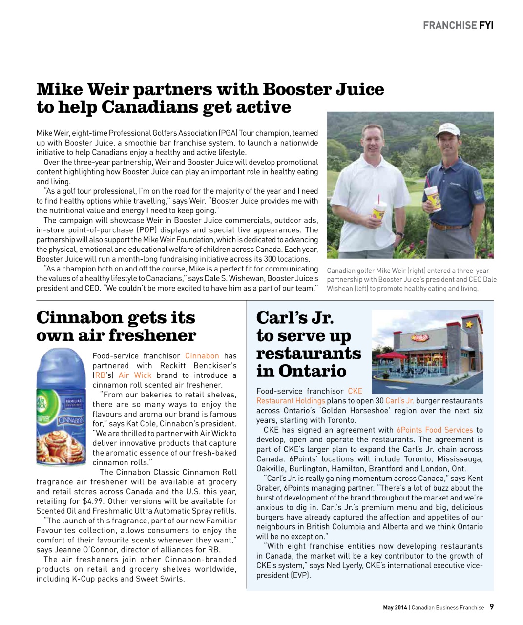 Canadian Business Franchise Preview Pages