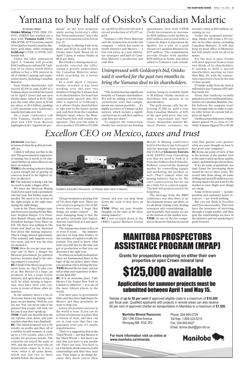 The Northern Miner Preview Pages