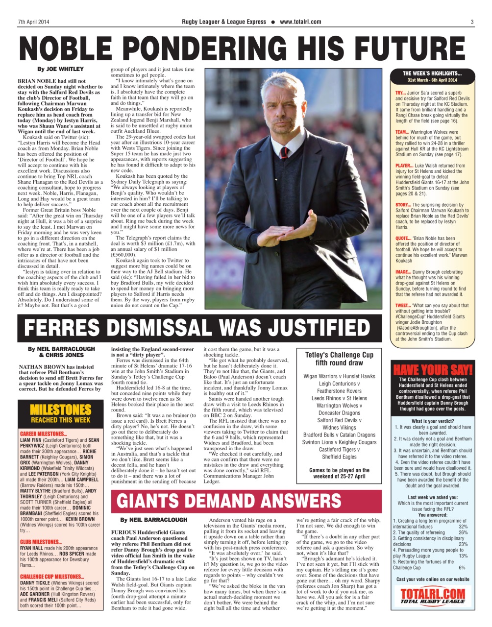 League Express Preview Pages