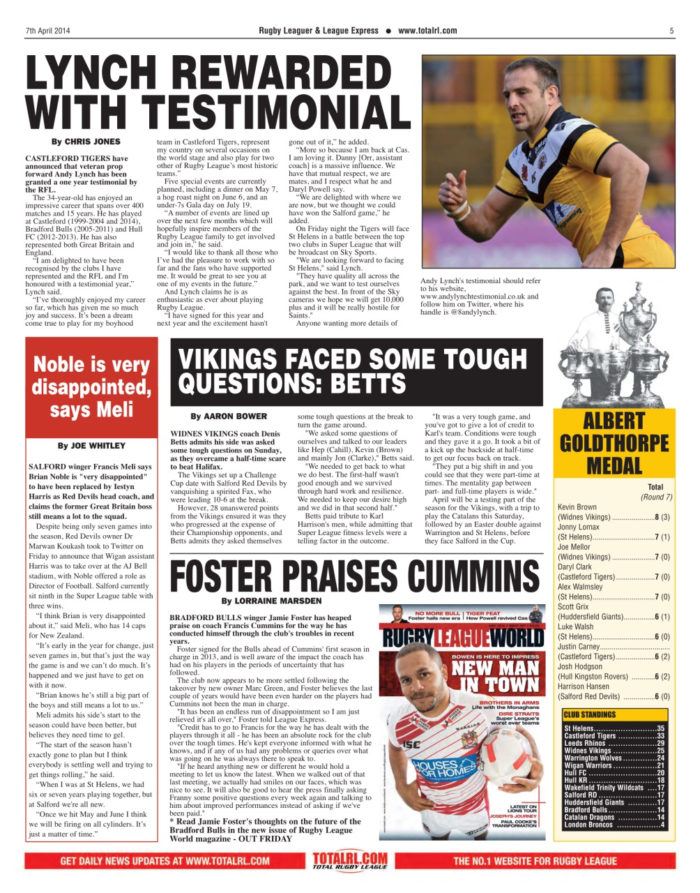 League Express Preview Pages