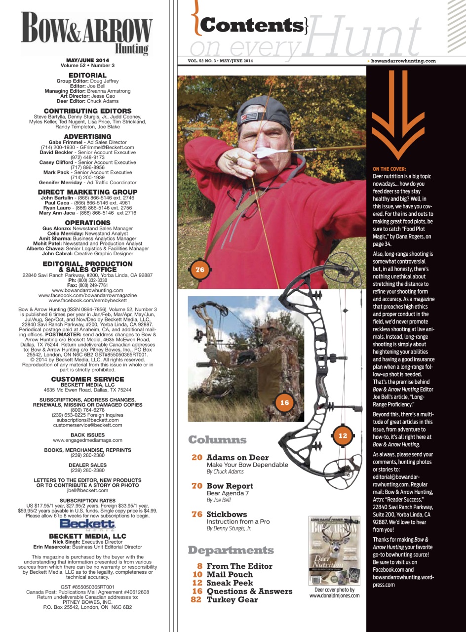 Bow & Arrow Hunting Preview Pages