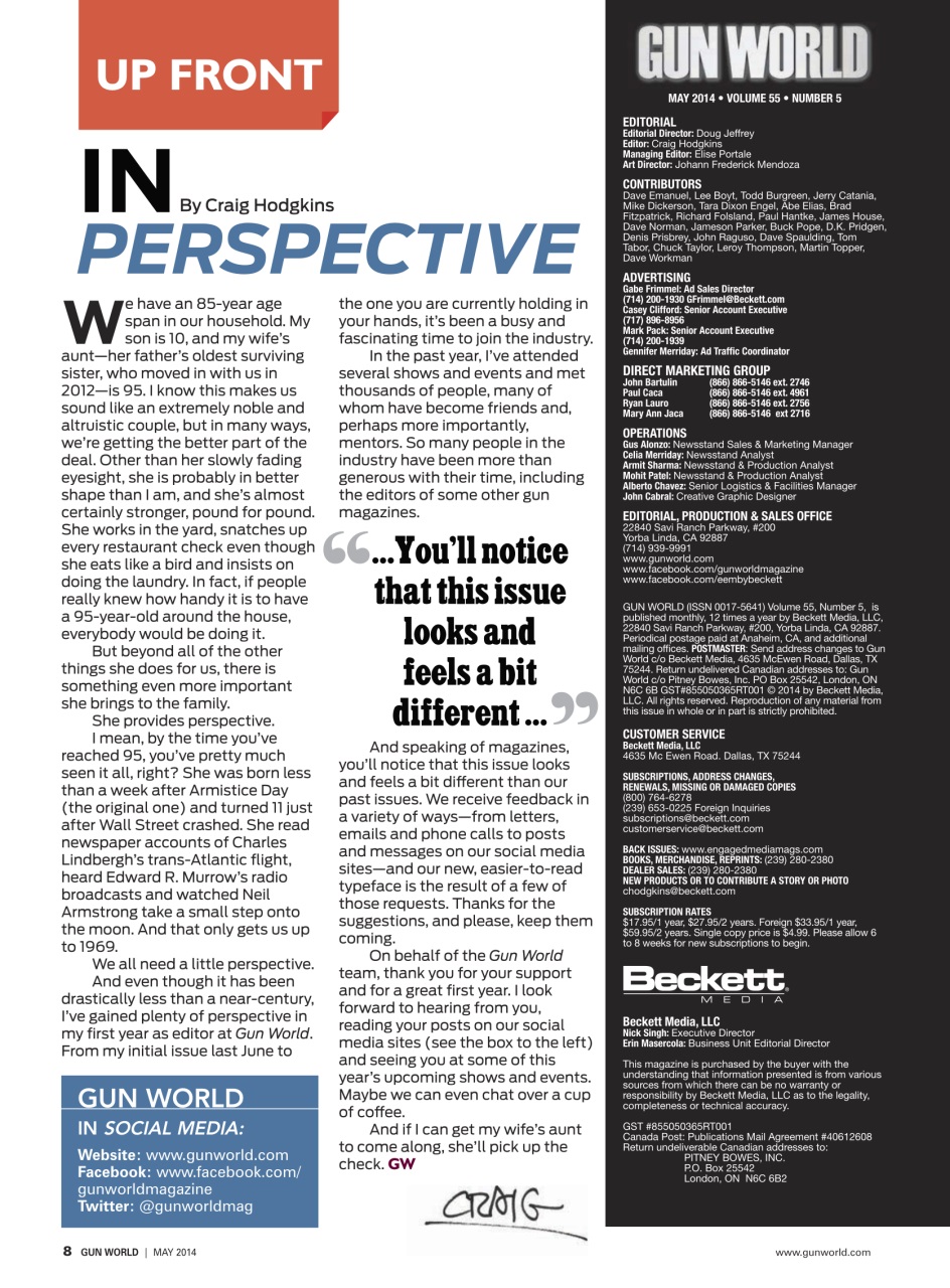 Gun World Preview Pages