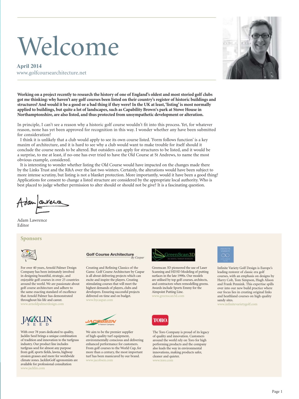 Golf Course Architecture Preview Pages