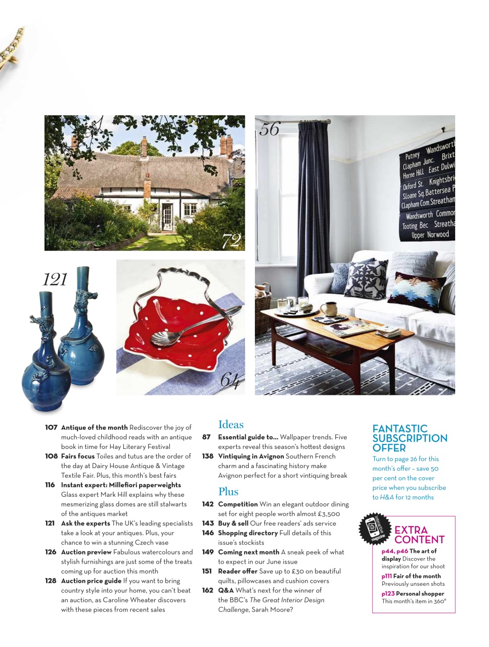 Homes & Antiques Magazine Preview Pages