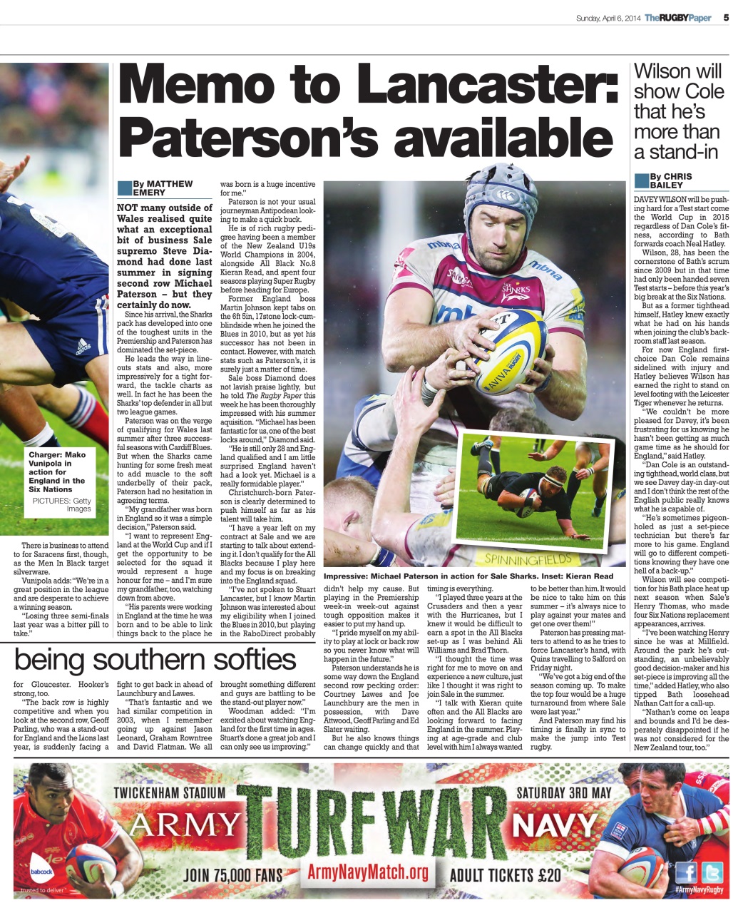 The Rugby Paper Preview Pages