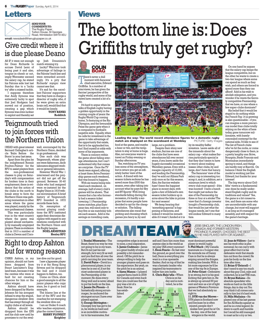 The Rugby Paper Preview Pages